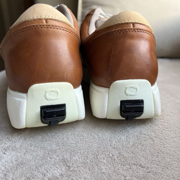 ZeroTie Backswing Blucher FG‎ WR Brown Leather Golf Shoe Men 8.5 Hands Free main image 4